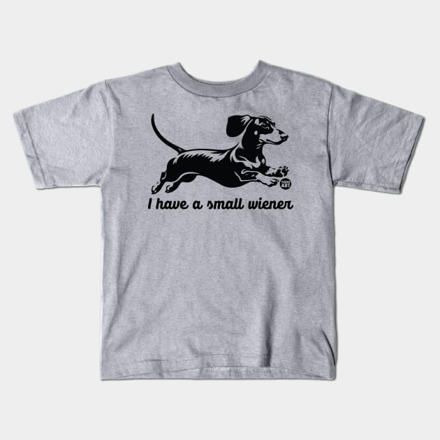 small wiener Kids T-Shirt by toddgoldmanart